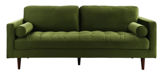 Roma Sofa in Green Velvet - FLOOR MODEL