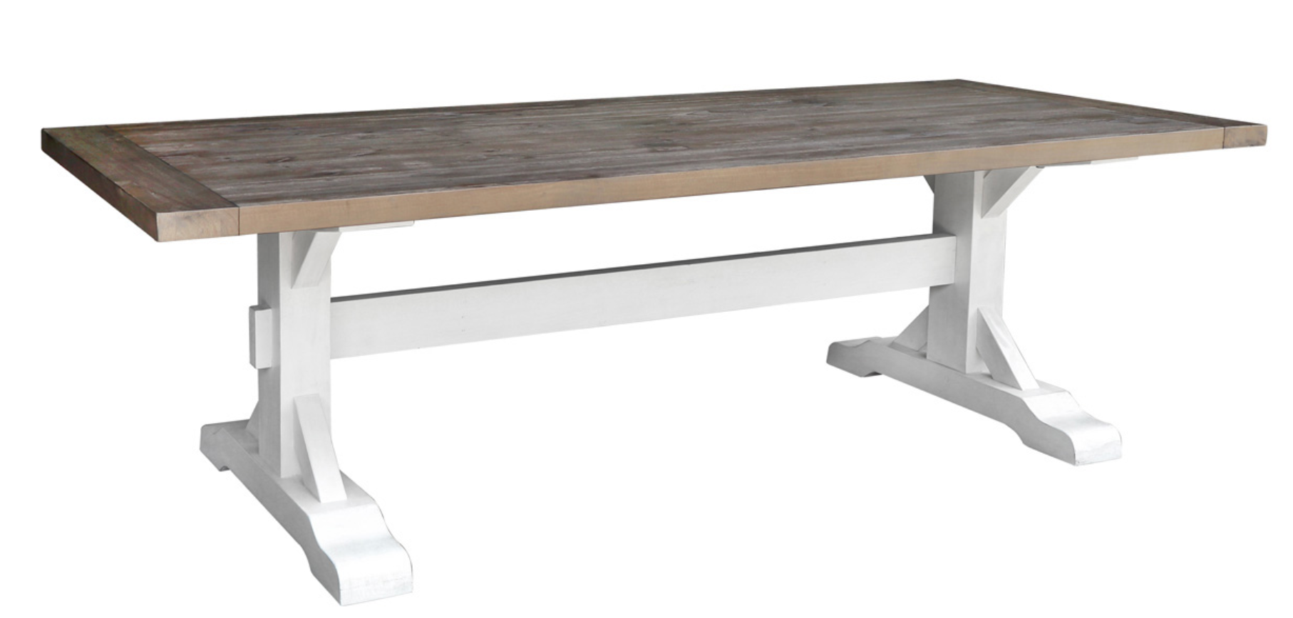 Kingwood 94" Dining Table - Rustic Brown/Classic Ivory