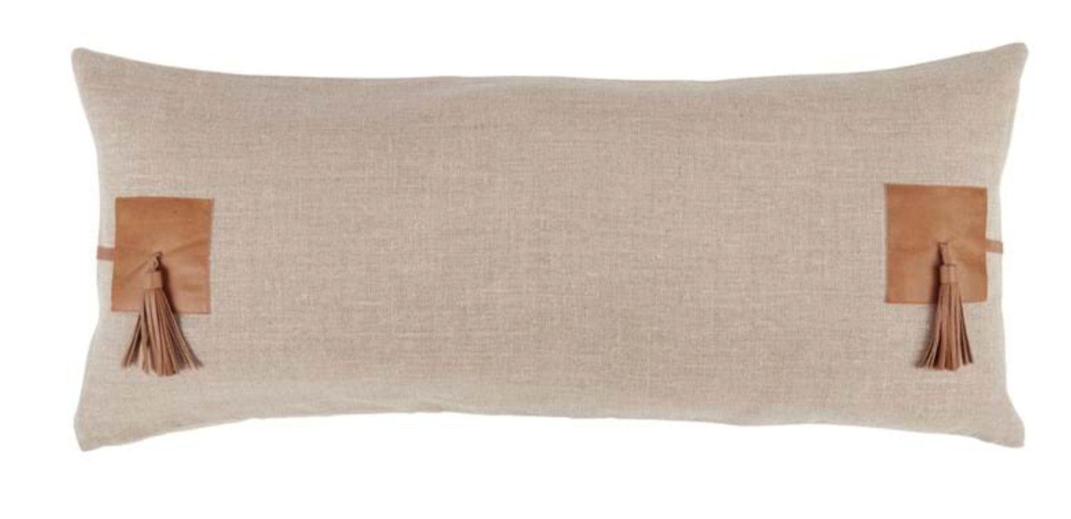 Linen & Leather Lumbar