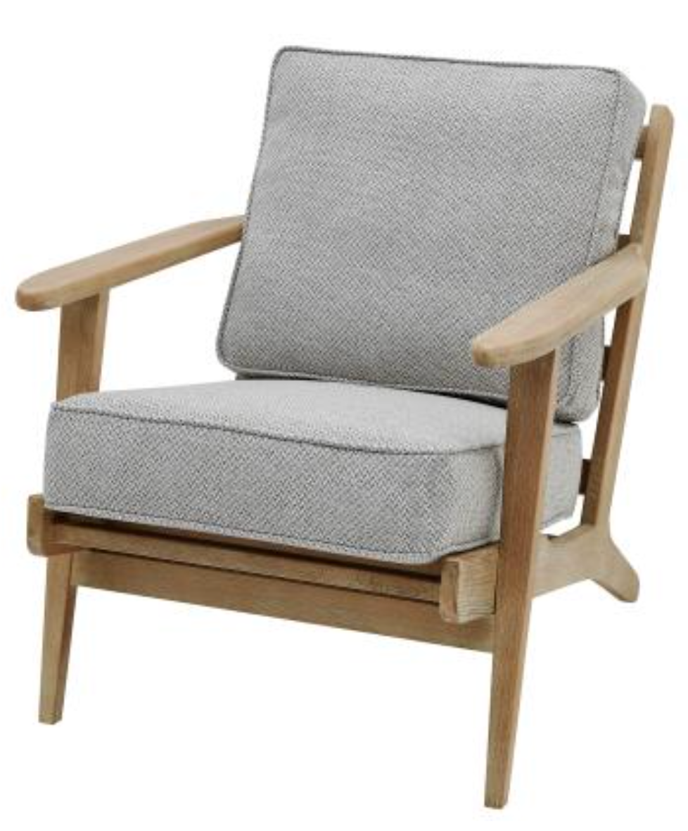 Tyler Fabric Accent Arm Chair Brushed Smoke Frame - Gray