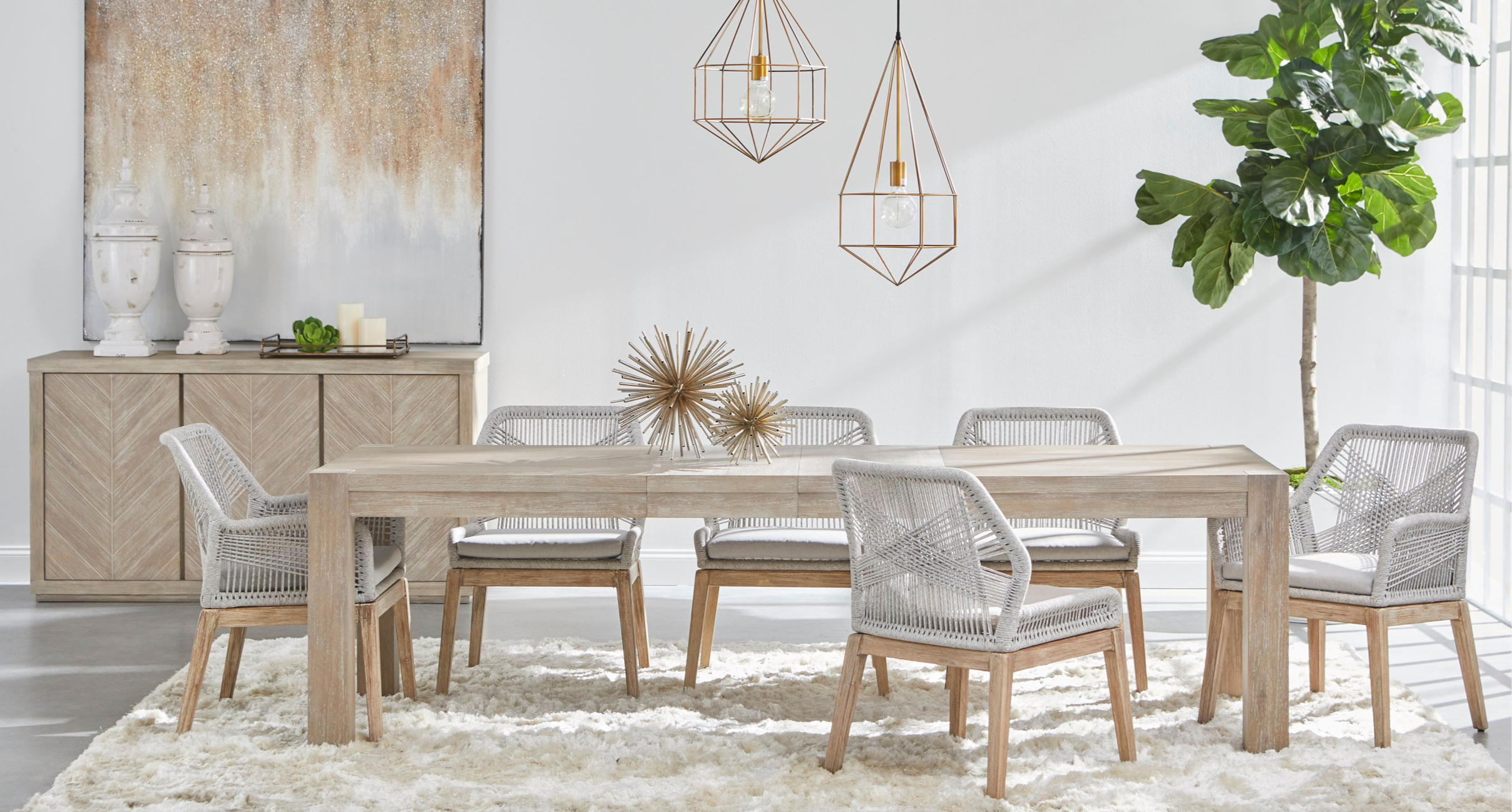 Adler Extension Dining Table - Natural Gray