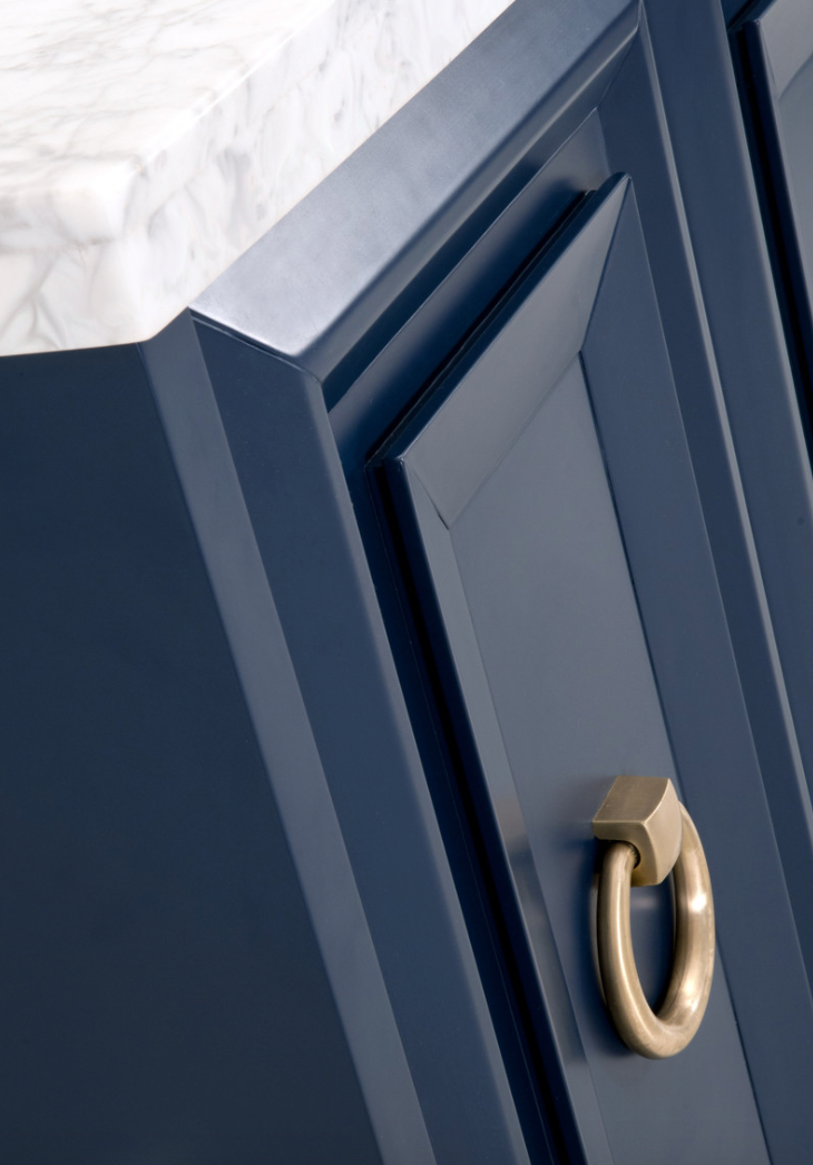 AZURE CARRERA MEDIA SIDEBOARD - NAVY/BRUSHED GOLD