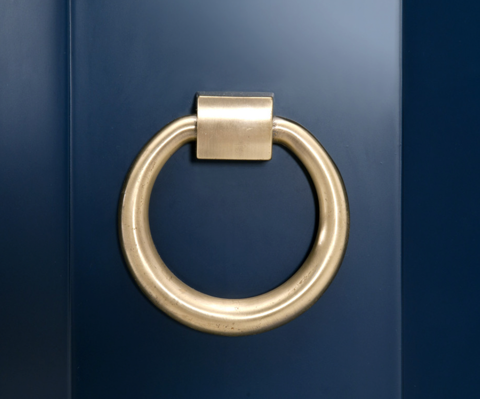 AZURE CARRERA MEDIA SIDEBOARD - NAVY/BRUSHED GOLD