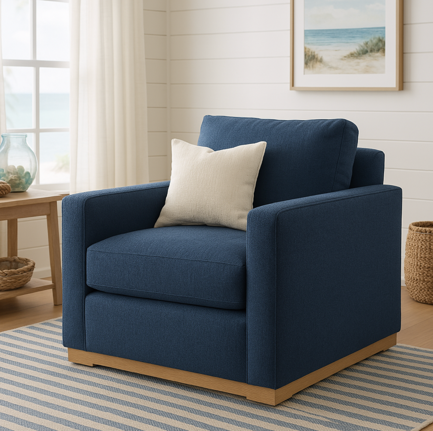 Ashbourne Swivel Chair w/Denier Seat and Back
