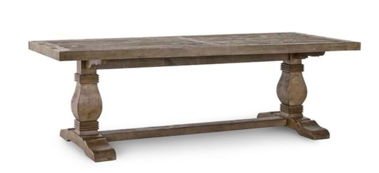 Farmhouse 94" Dining Table - Distressed Brown