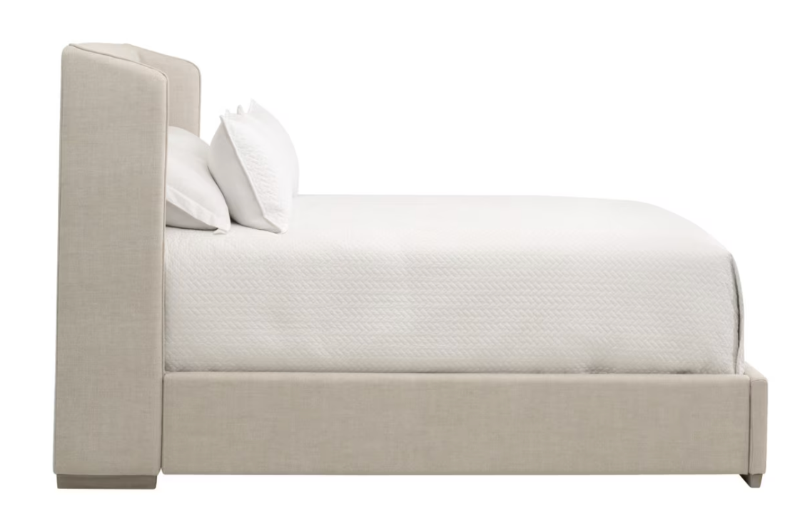 Stewart Upholstered Bed - Bisque, Natural Gray Oak