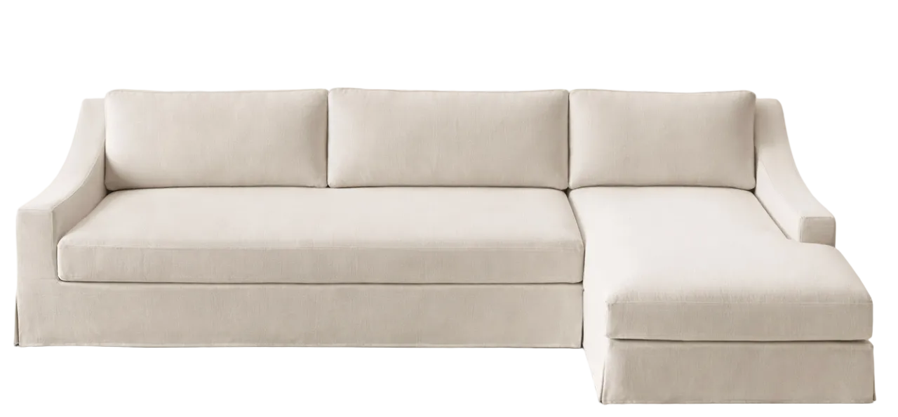 Restoration Hardware inspired slope arm sofa with slicpcover 